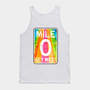 Copy of Mile 0 Key West Florida A1A Rainbow Tank Top